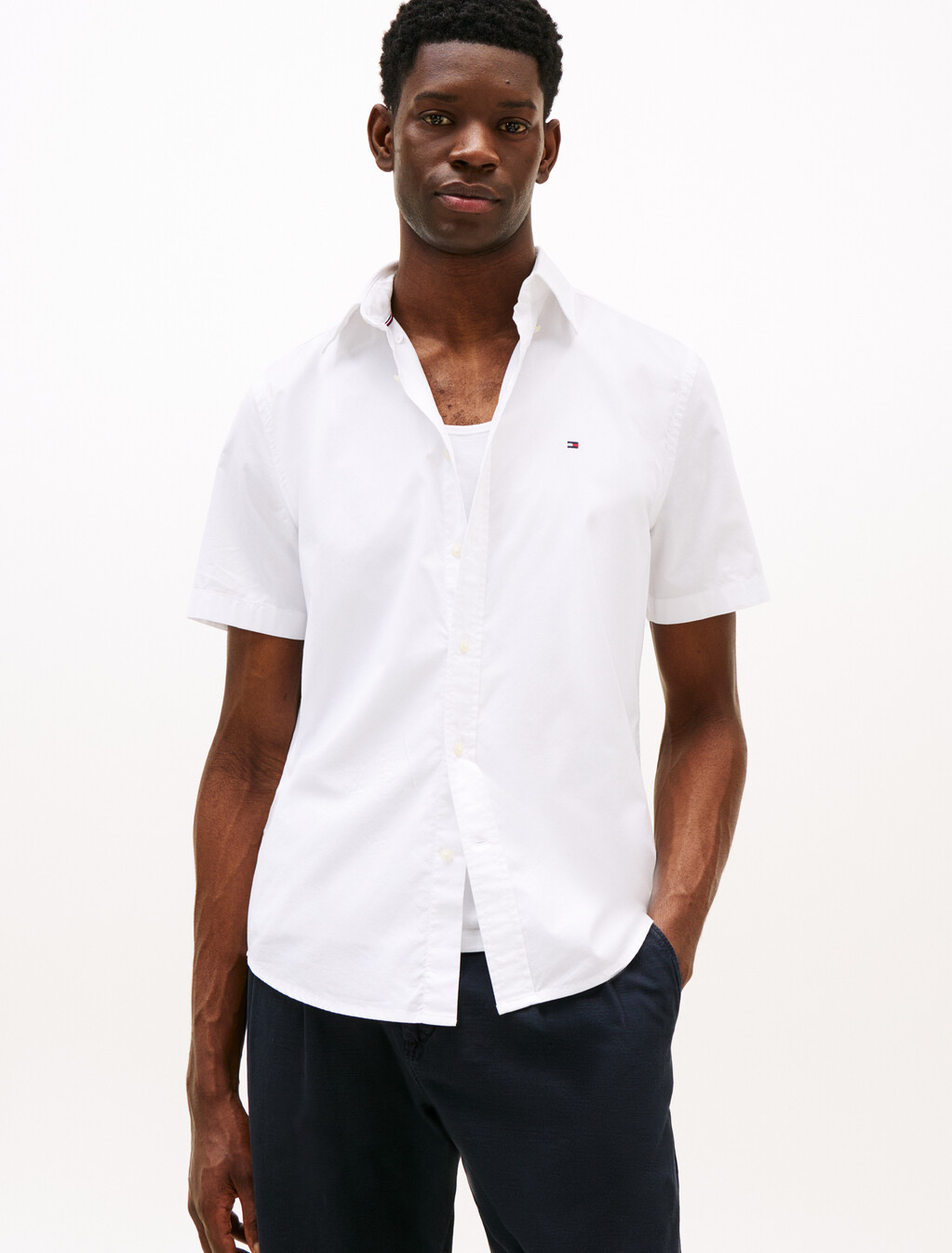 Regular Fit Short Sleeve Shirt, Optic White, hi-res
