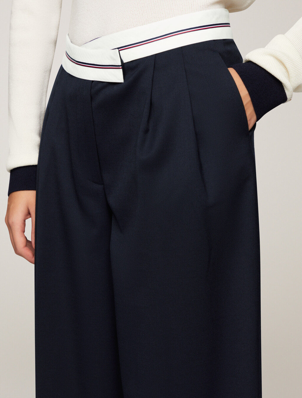 Asia Fit Waistband Wide Leg Pants, Desert Sky, hi-res