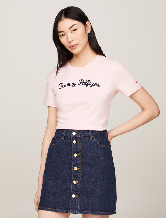 Script Logo Embroidery T-Shirt