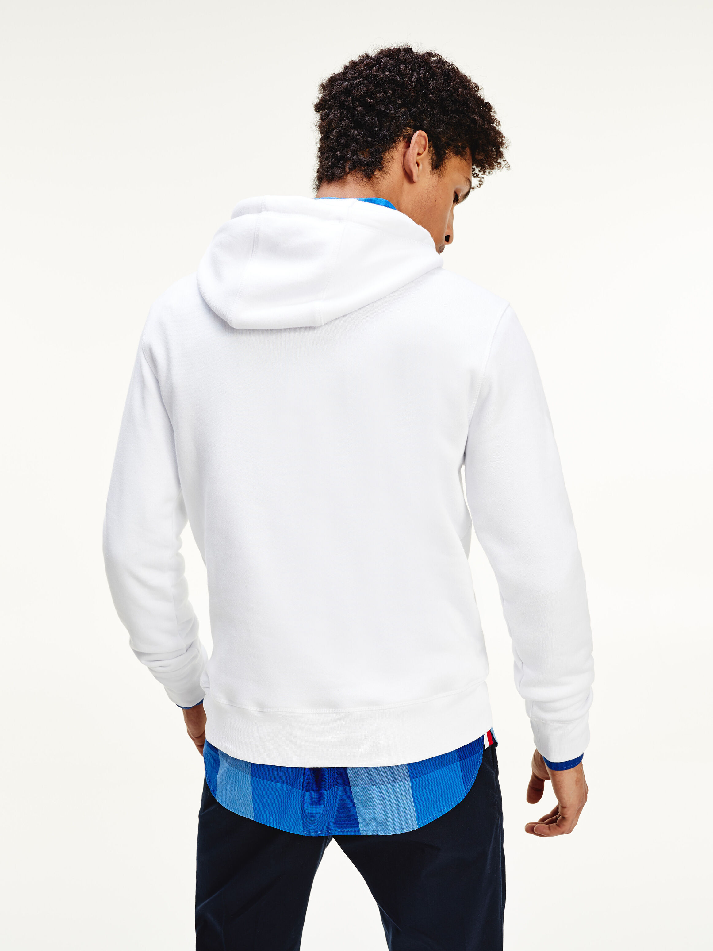 Tommy hilfiger logo hooded sweatshirt sale