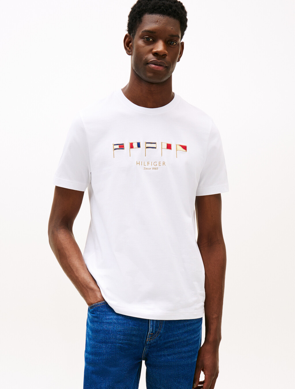 Hilfiger Multi Flag T-Shirt, White, hi-res