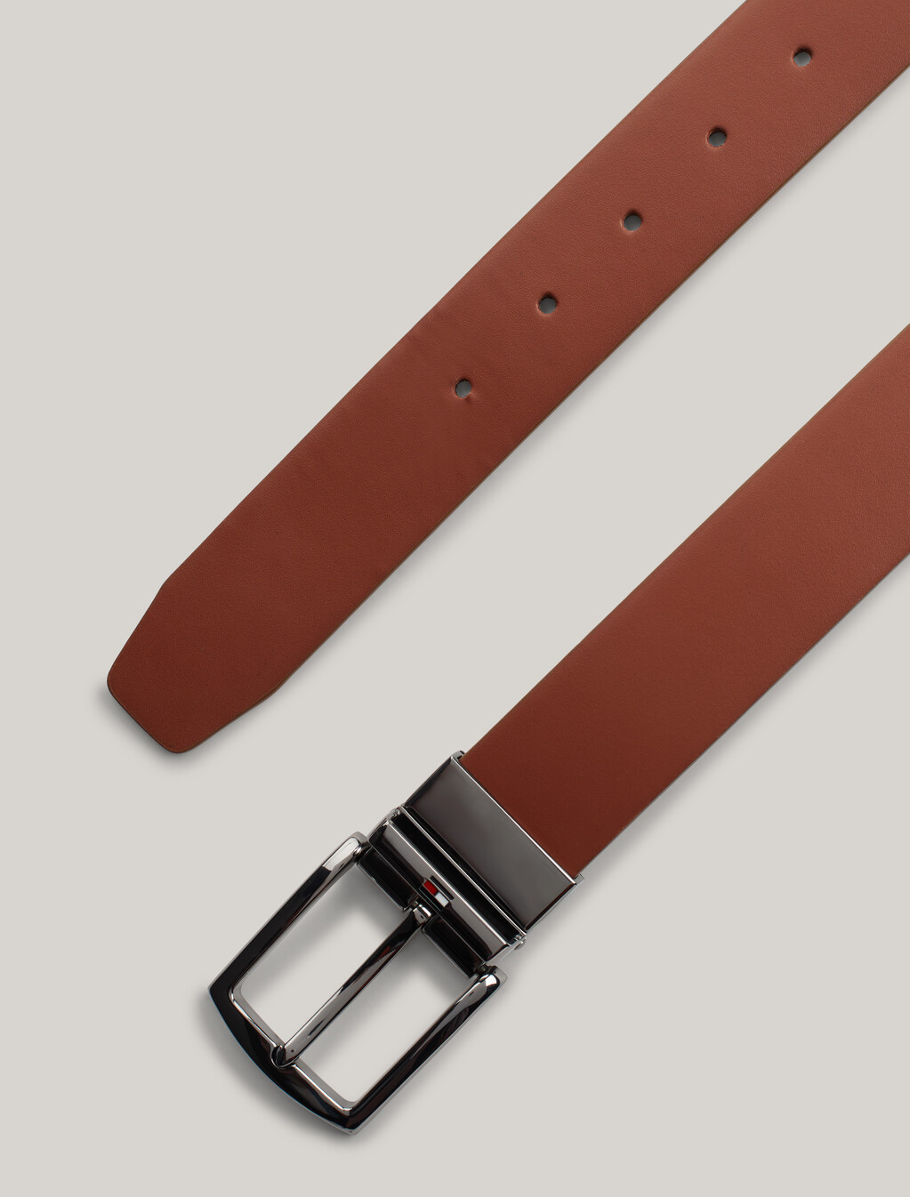 Denton Reversible Square Buckle Leather Belt, Military Denim / Tan, hi-res