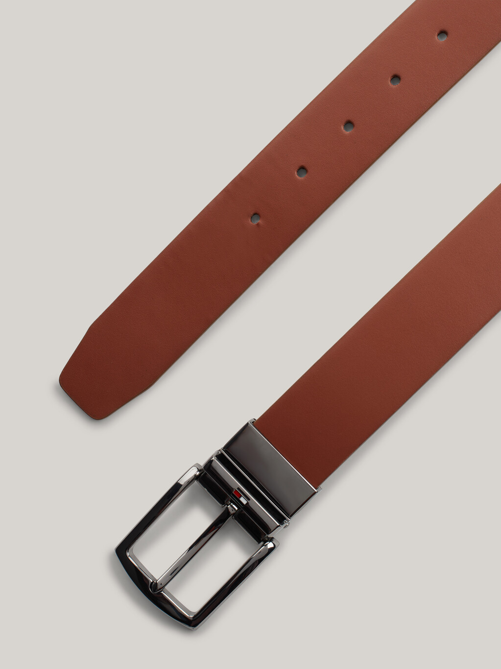 Denton Reversible Square Buckle Leather Belt, Military Denim / Tan, hi-res