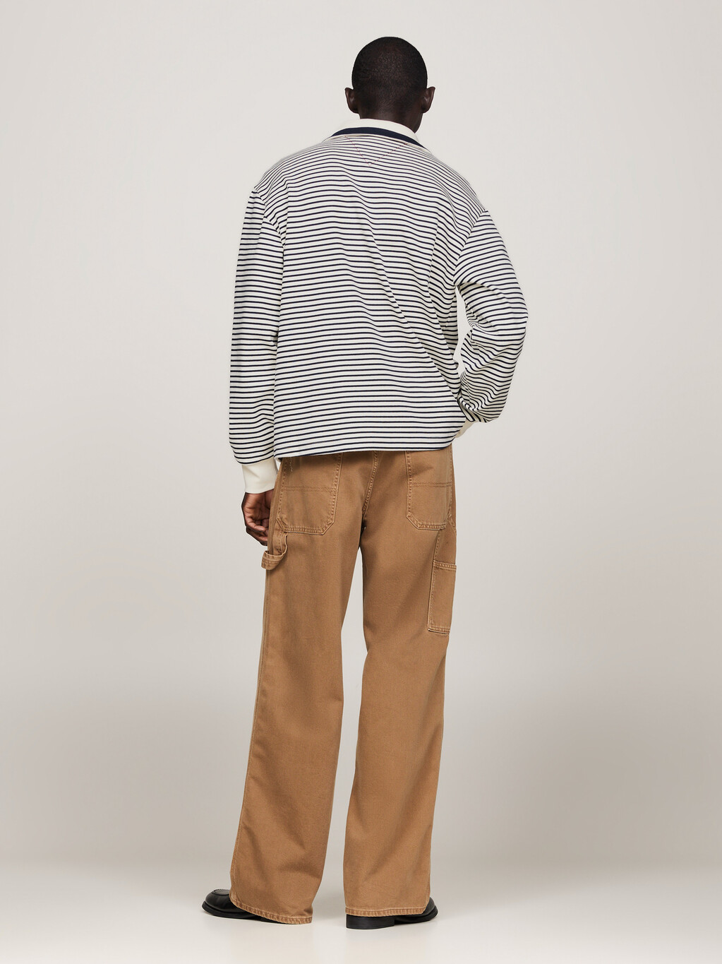 Crest Breton Stripe Half-Zip Sweatshirt, Ivory/Desert Sky, hi-res