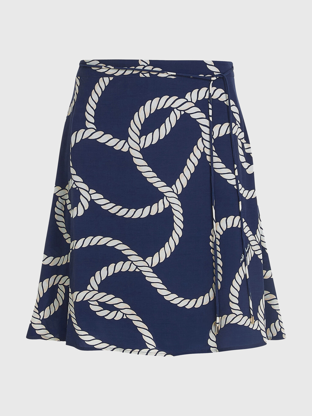 Rope Print Mini Skirt, Coastal Rope Carbon Navy, hi-res