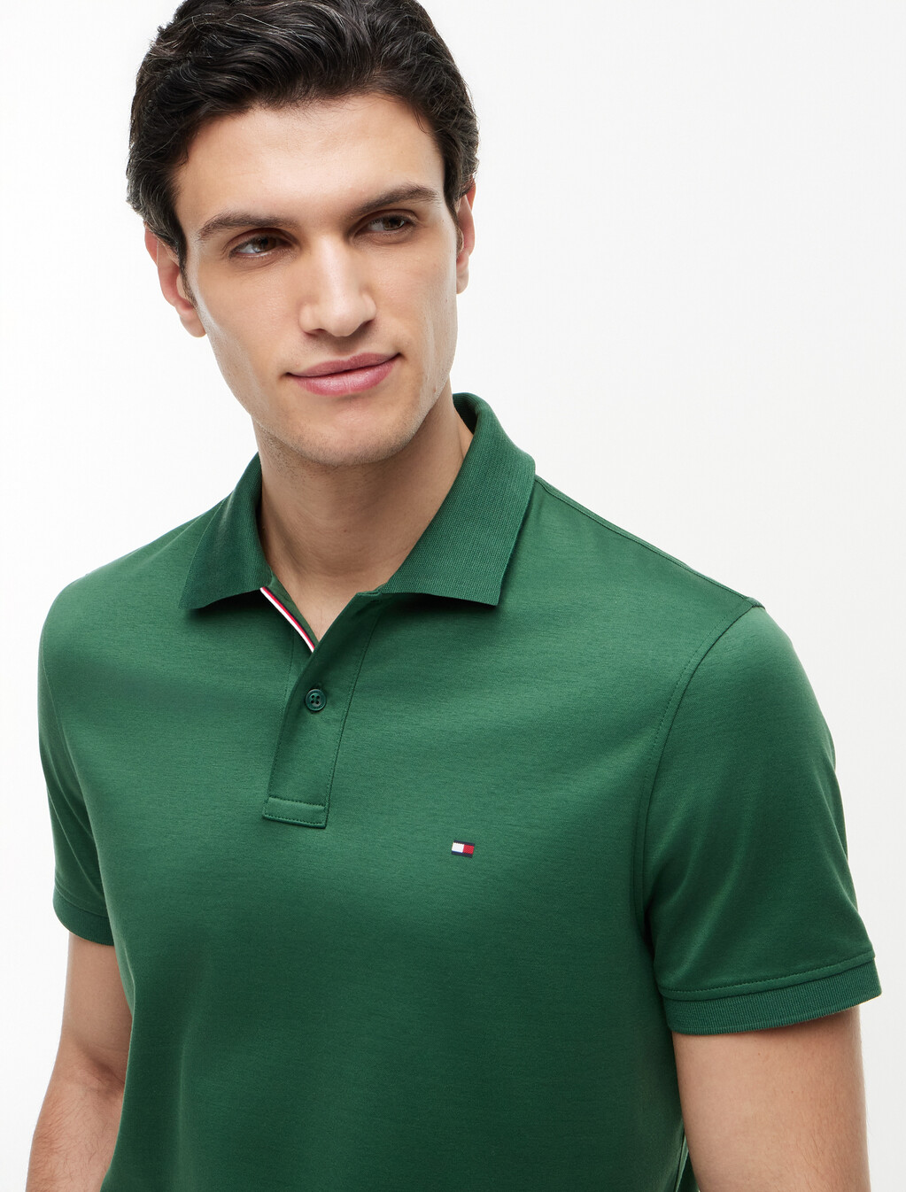 Performance Regular Fit Jaquard Polo Shirt, Street Green, hi-res