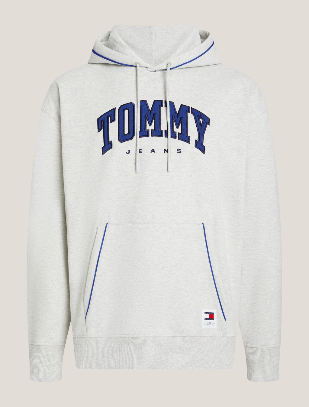 Varsity Piping Hoodie, Silver Grey, hi-res