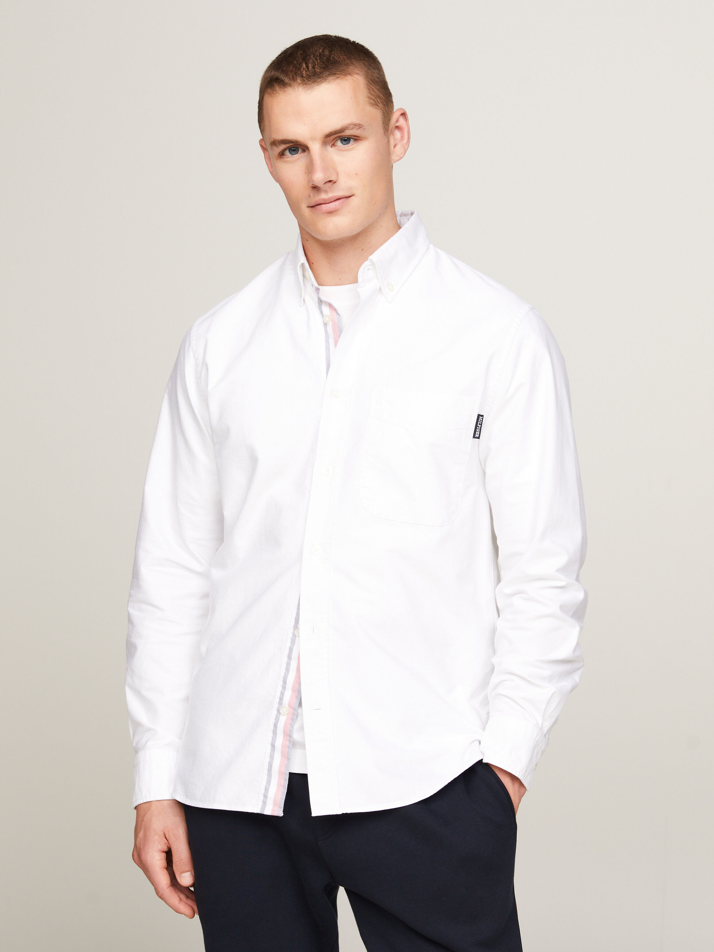 Tommy hilfiger top chinese collar shirts