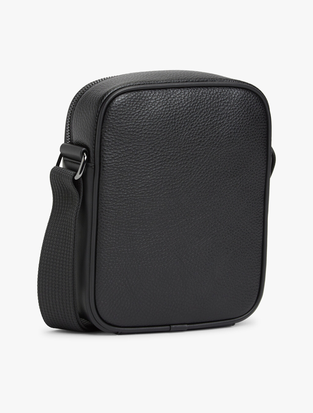 Pebble Grain Crossbody Reporter Bag, Black, hi-res