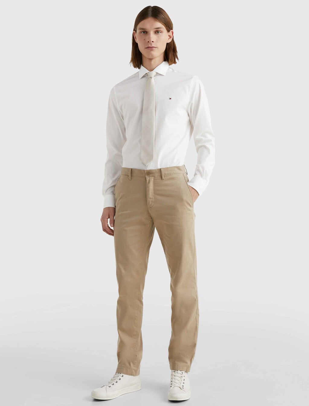TH Flex Poplin Shirt, Bright White, hi-res