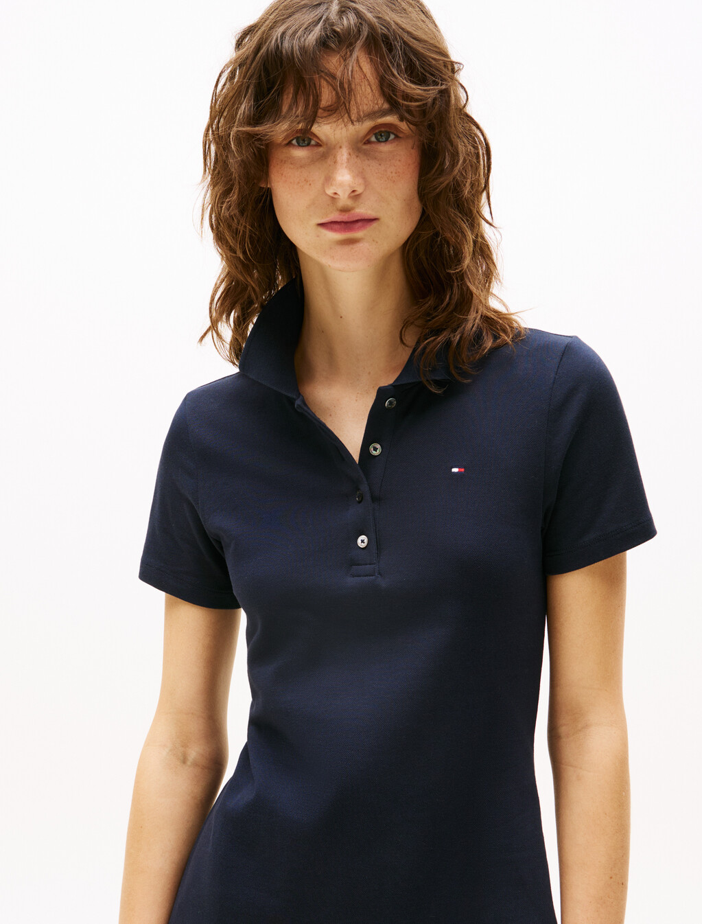 1985 Slim Pique Polo Dress, Desert Sky, hi-res