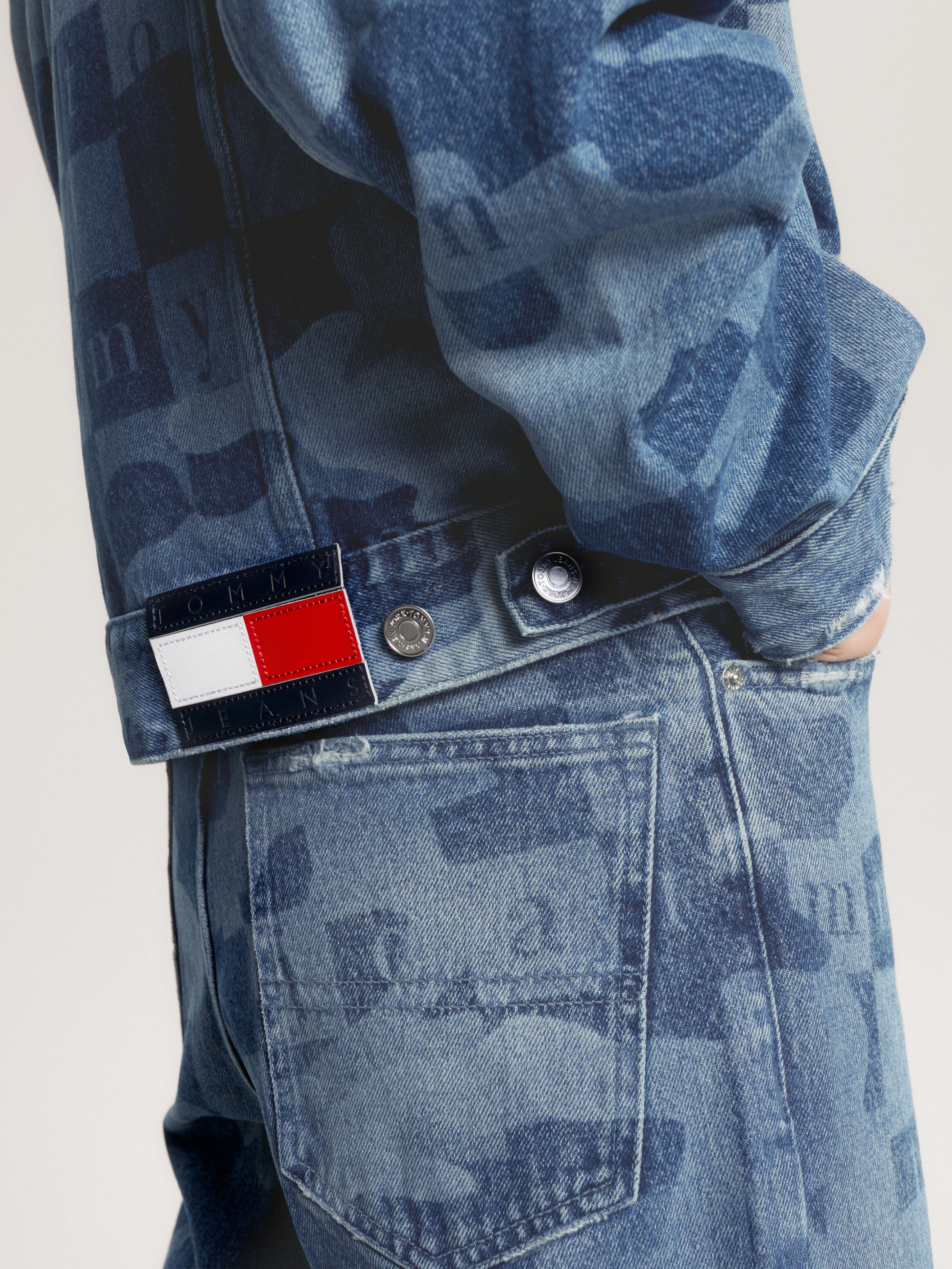 Logo Embroidery Denim Trucker Jacket blue Tommy Hilfiger