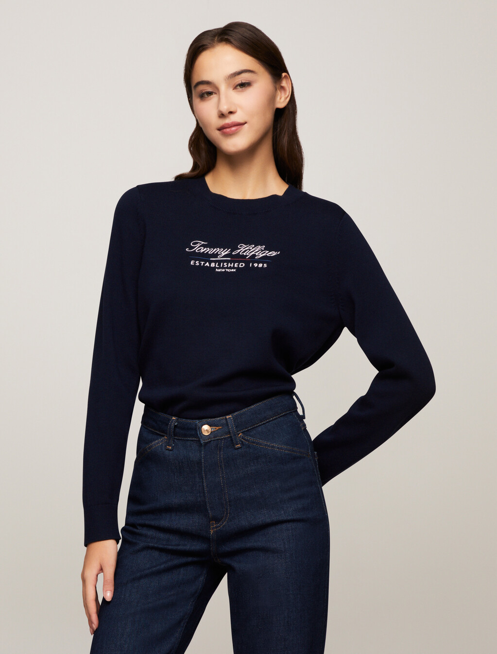 Script Logo Sweater, Desert Sky, hi-res