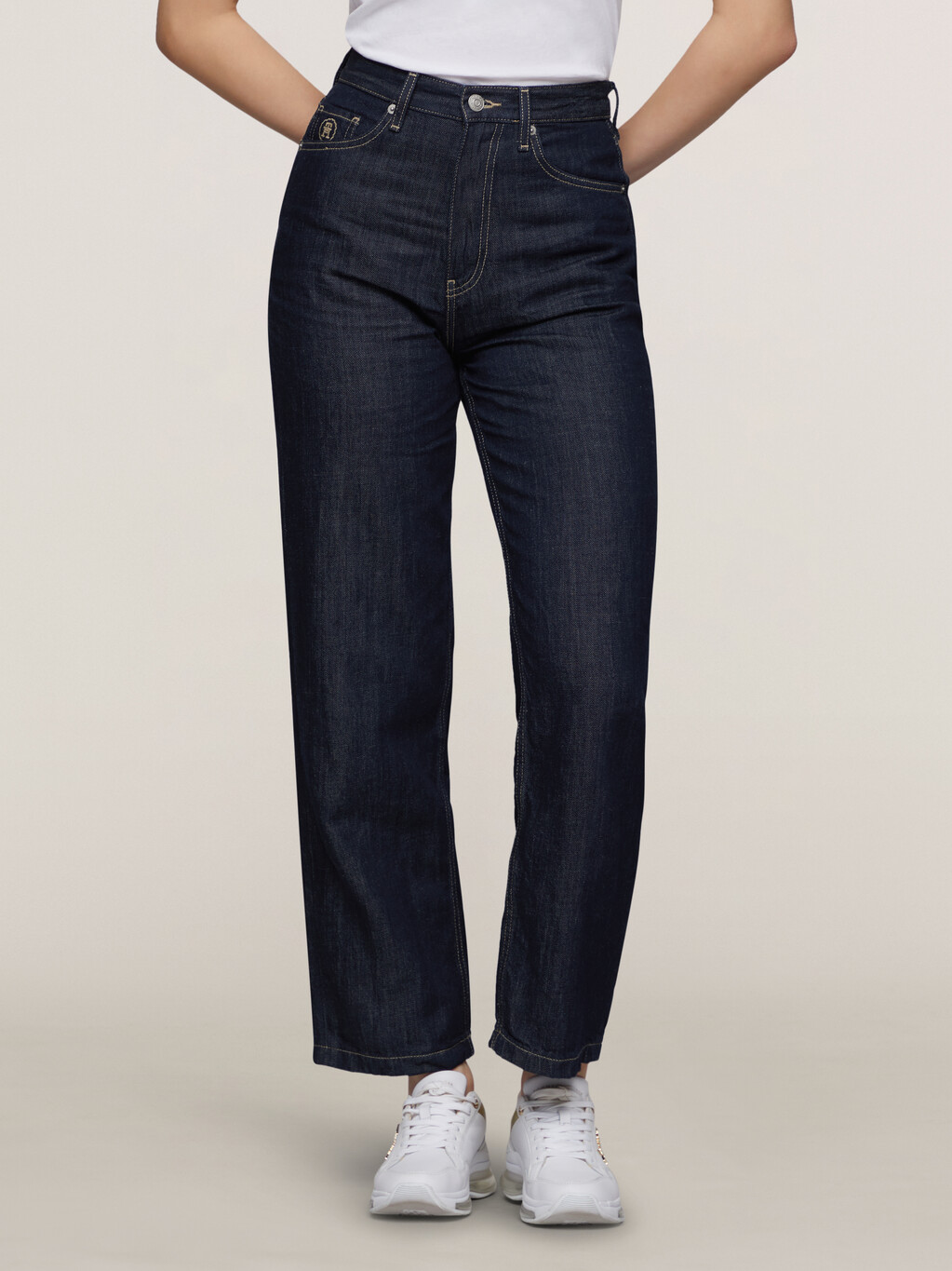 Linen Relaxed Straight Jeans, Lina, hi-res
