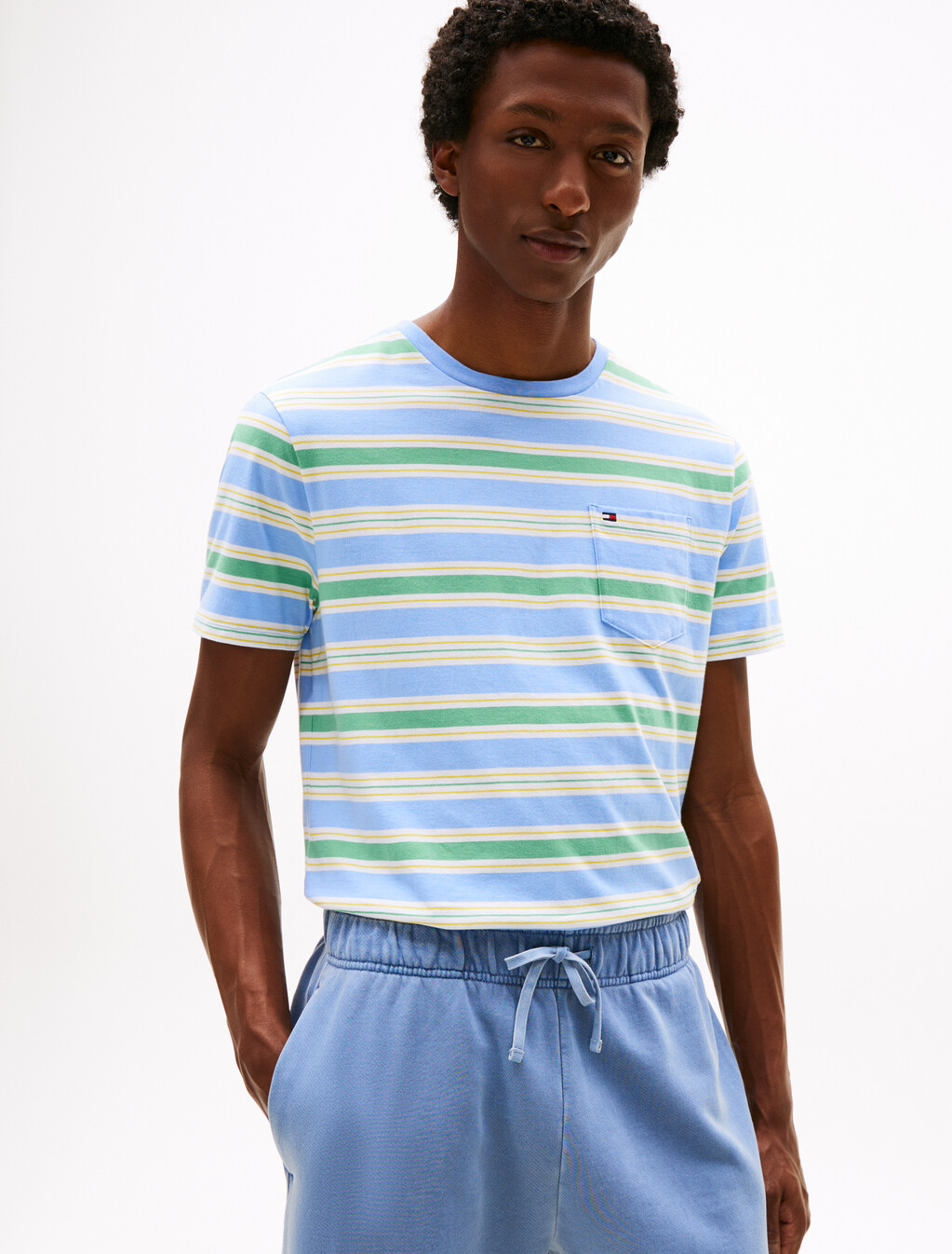Stripe Nantucket Pocket T-Shirt, Harbor cove, hi-res