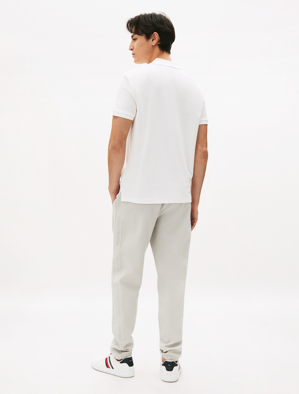 Monogram Logo Regular Polo, White, hi-res