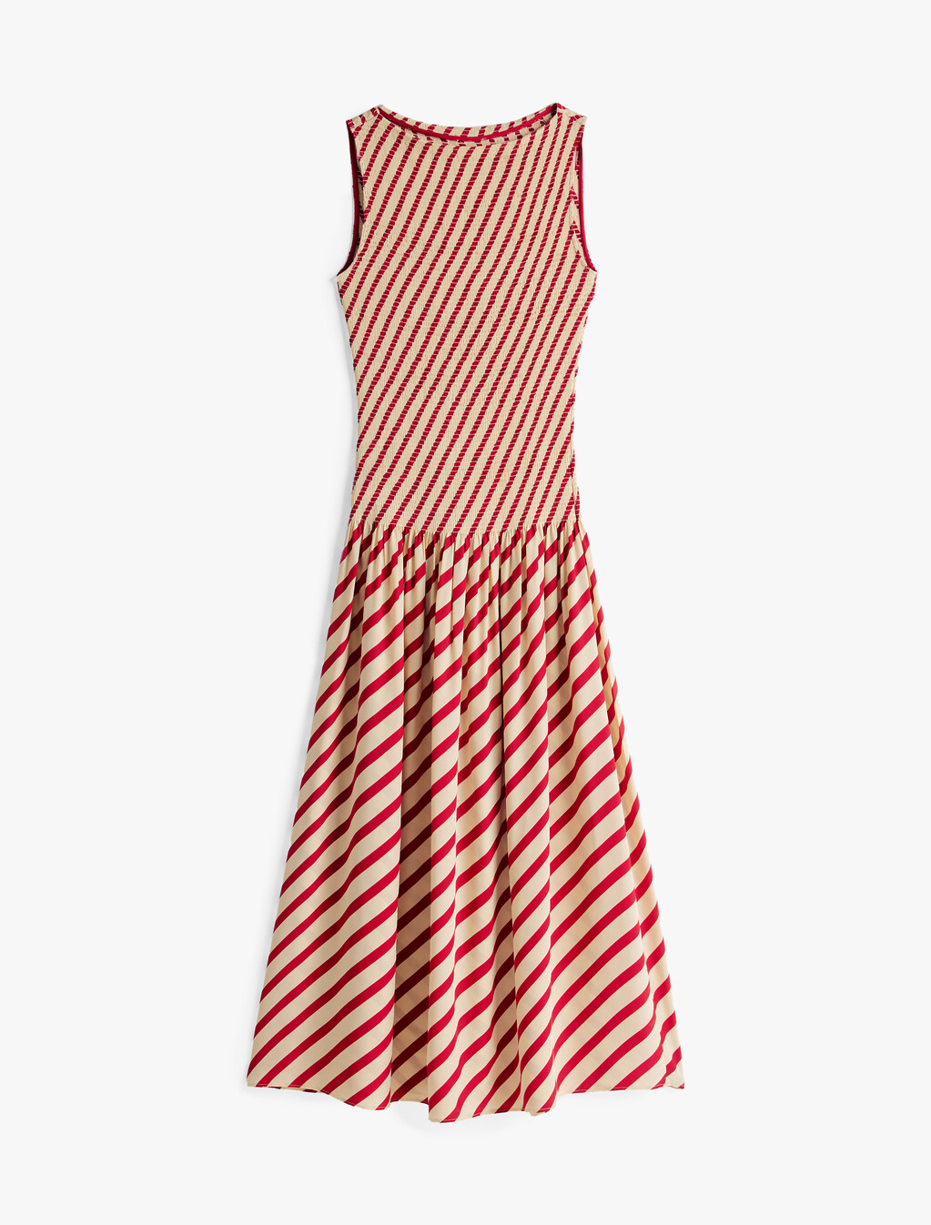 SRG x TH 法式水手條紋長連身裙, Medium Red Stripe, hi-res