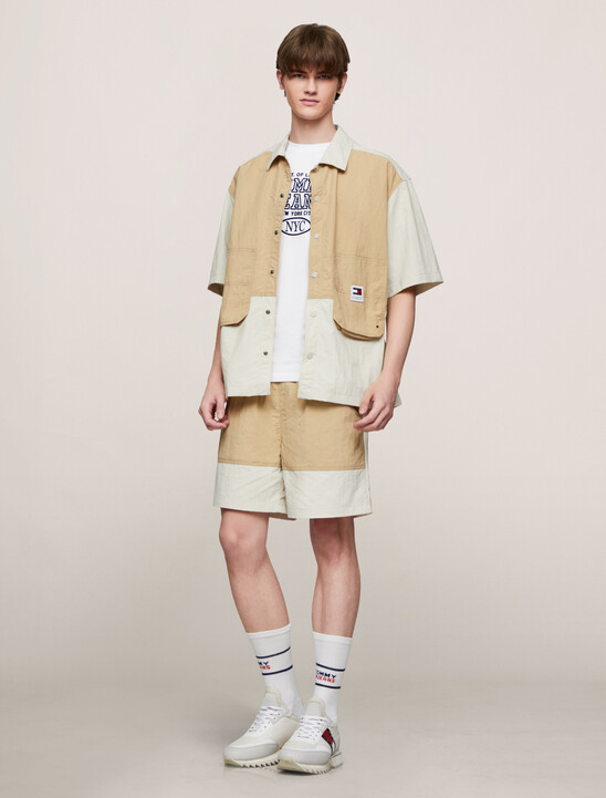 Skate Fit Color Block Shacket