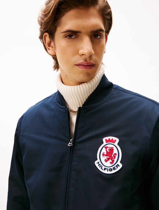 Back Logo Water Repellent Bomber Jacket