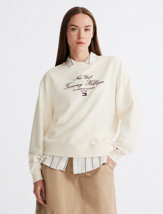 Script Logo Embroidery Sweatshirt
