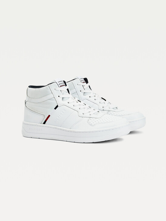 Cupsole High-Top Leather Basketball Trainers