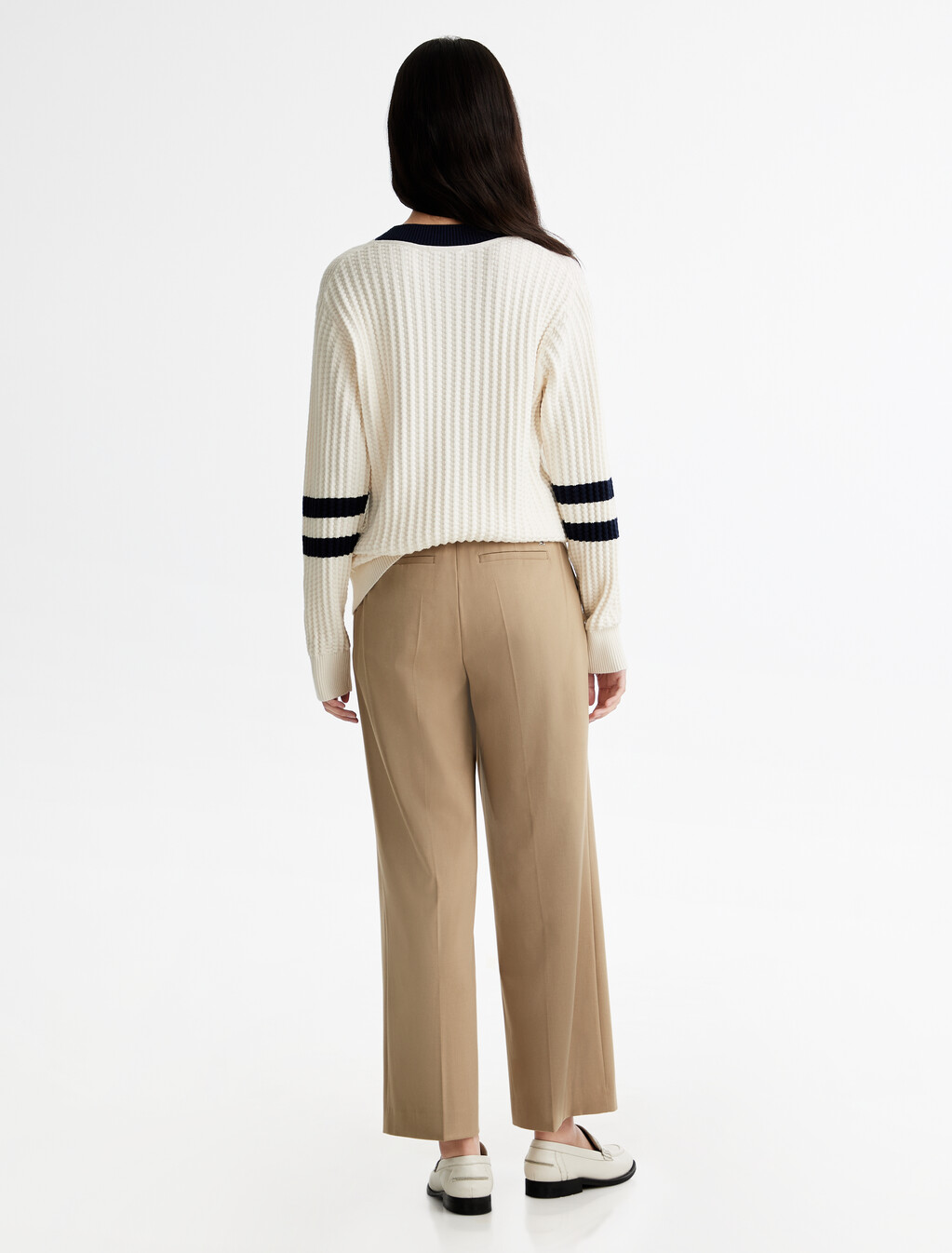 Twill Blend Straight Pants, Safari Canvas, hi-res