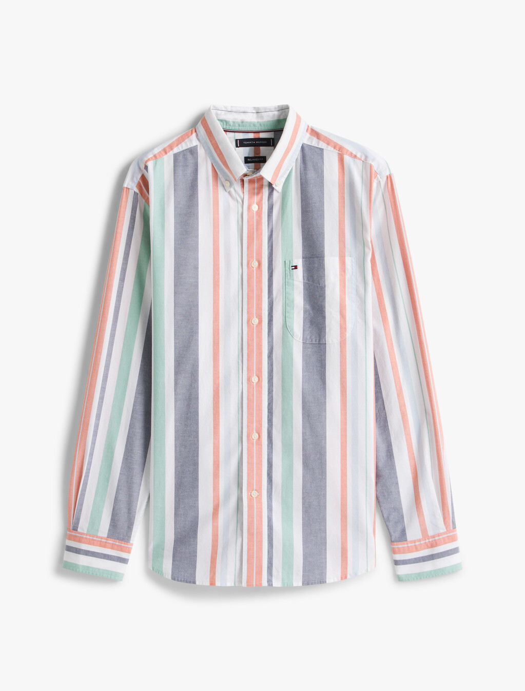 Regatta Stripe Oxford Shirt, Brilliant Orange Multi / Stripe, hi-res