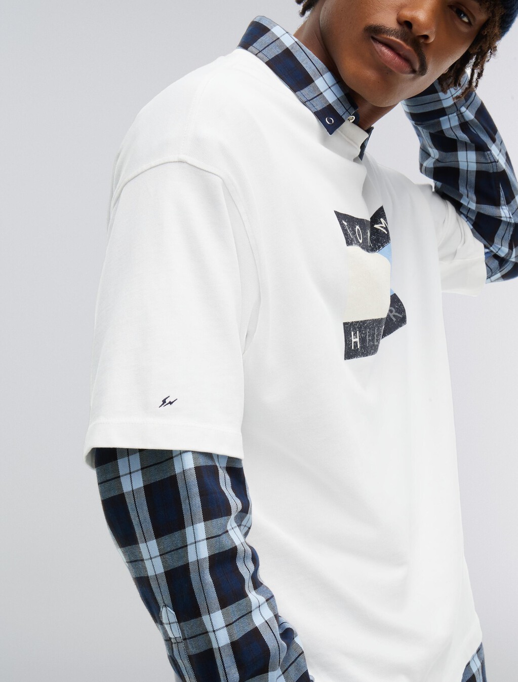 Washed Flag Relaxed Jersey T-Shirt, Ecru, hi-res