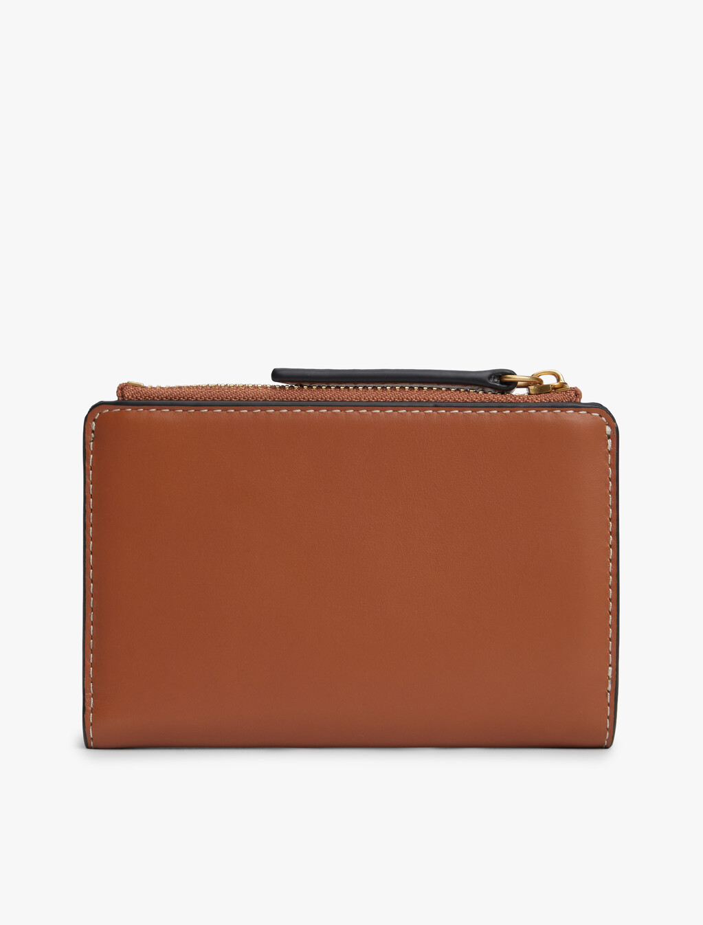 草書風 Monogram 標誌皮革對摺式銀包, Cognac, hi-res