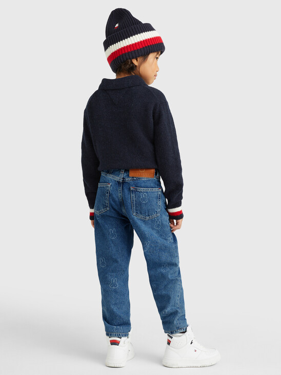 Tommy X Miffy Girls High Rise Taper Jeans