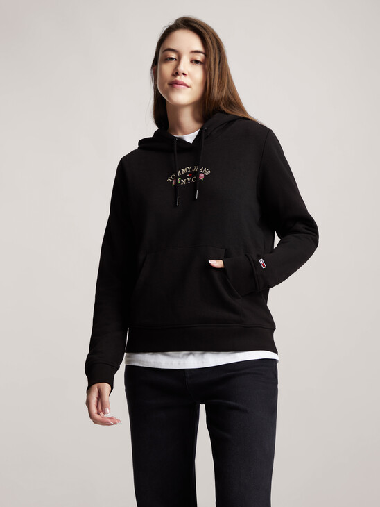 Floral Embroidery Hoodie