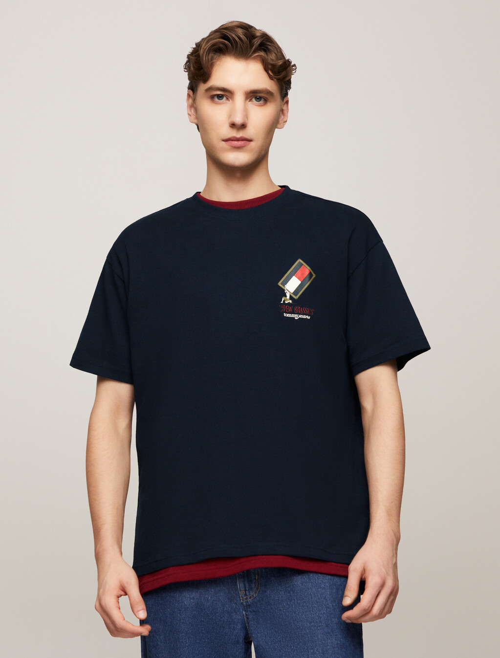 Back Logo Relaxed T-Shirt, Dark Night Navy, hi-res