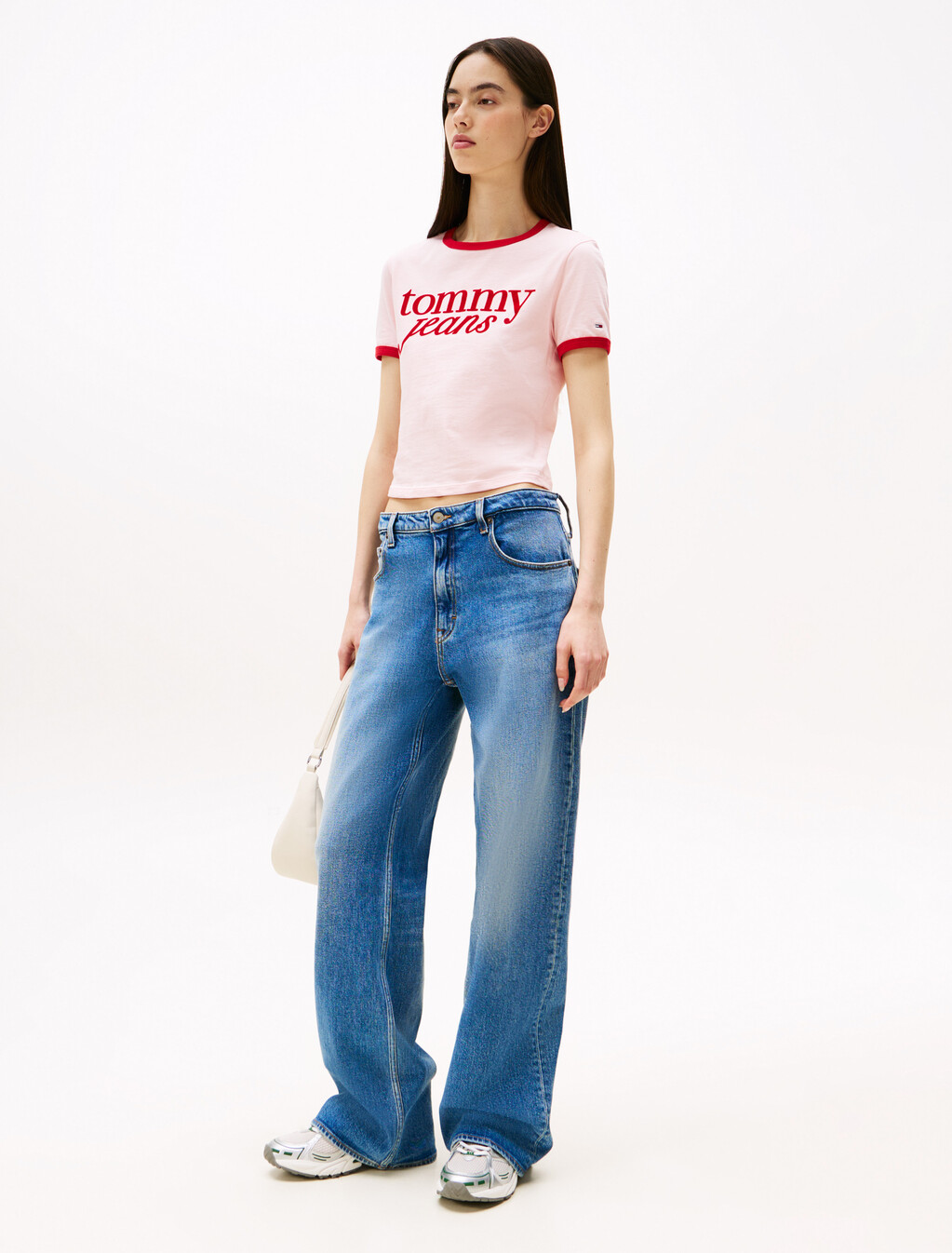 Logo Slim Ringer T-Shirt, Precious Pink, hi-res
