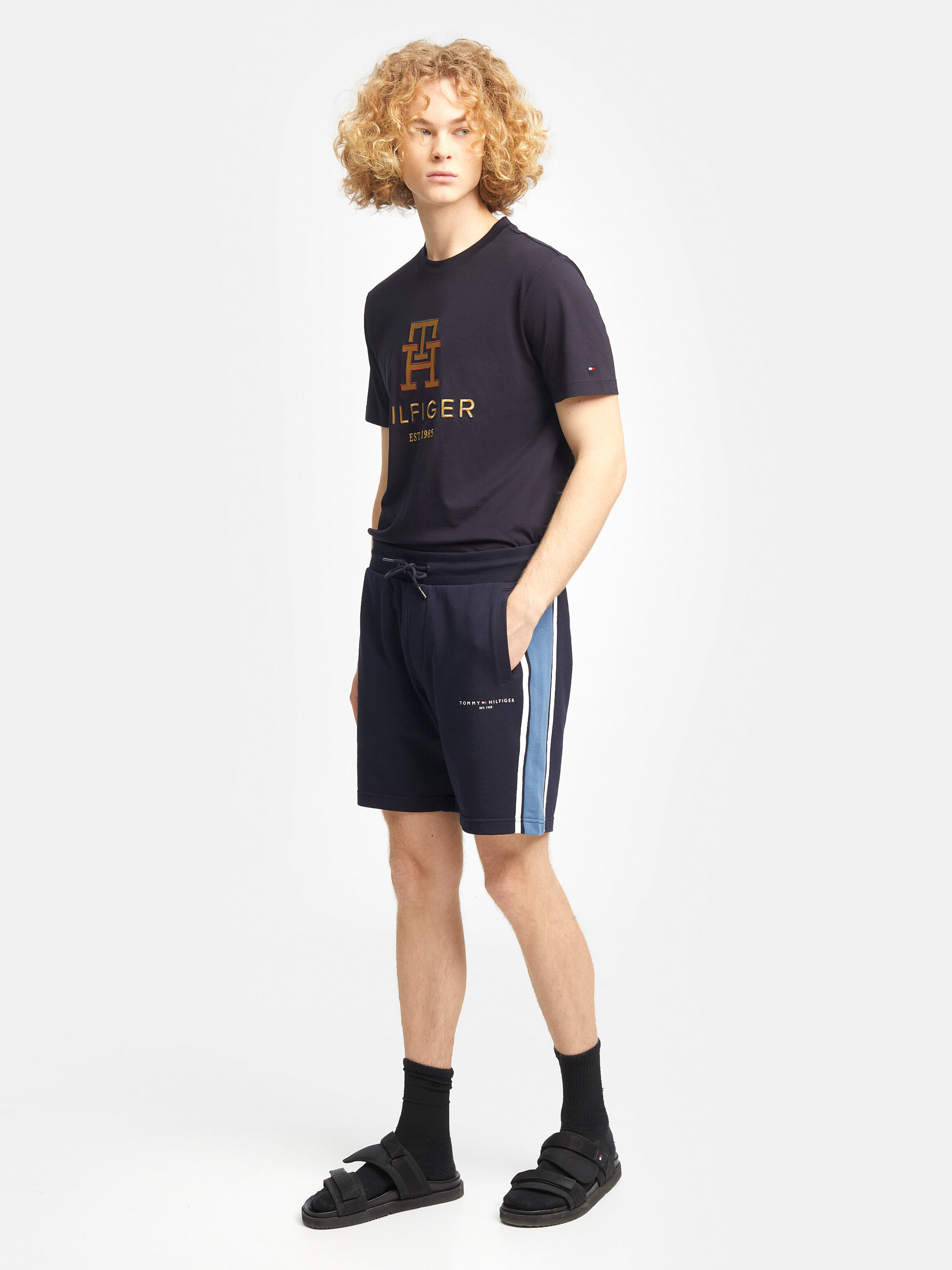 Color Block Sweat Shorts blue Tommy Hilfiger Hong Kong