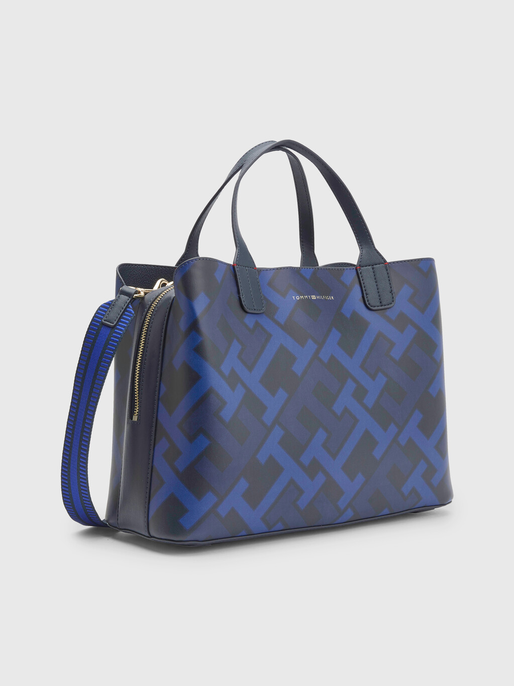 ICONIC TH MONOGRAM SATCHEL blue Tommy Hilfiger