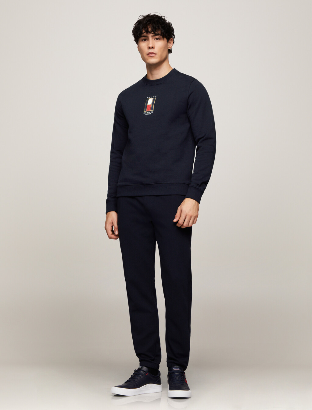 Vertical Flag Embroidery Sweatshirt, Desert Sky, hi-res