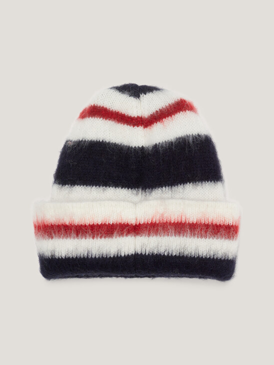 Crest Fuzzy Stripe Beanie