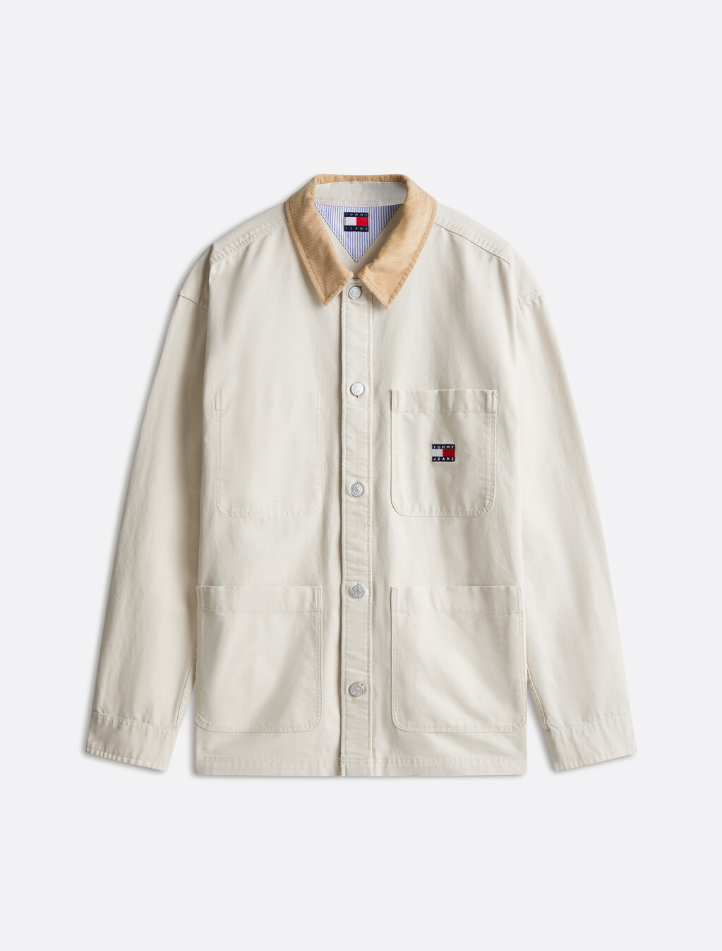 Canvas Corduroy Overshirt, Newsprint, hi-res