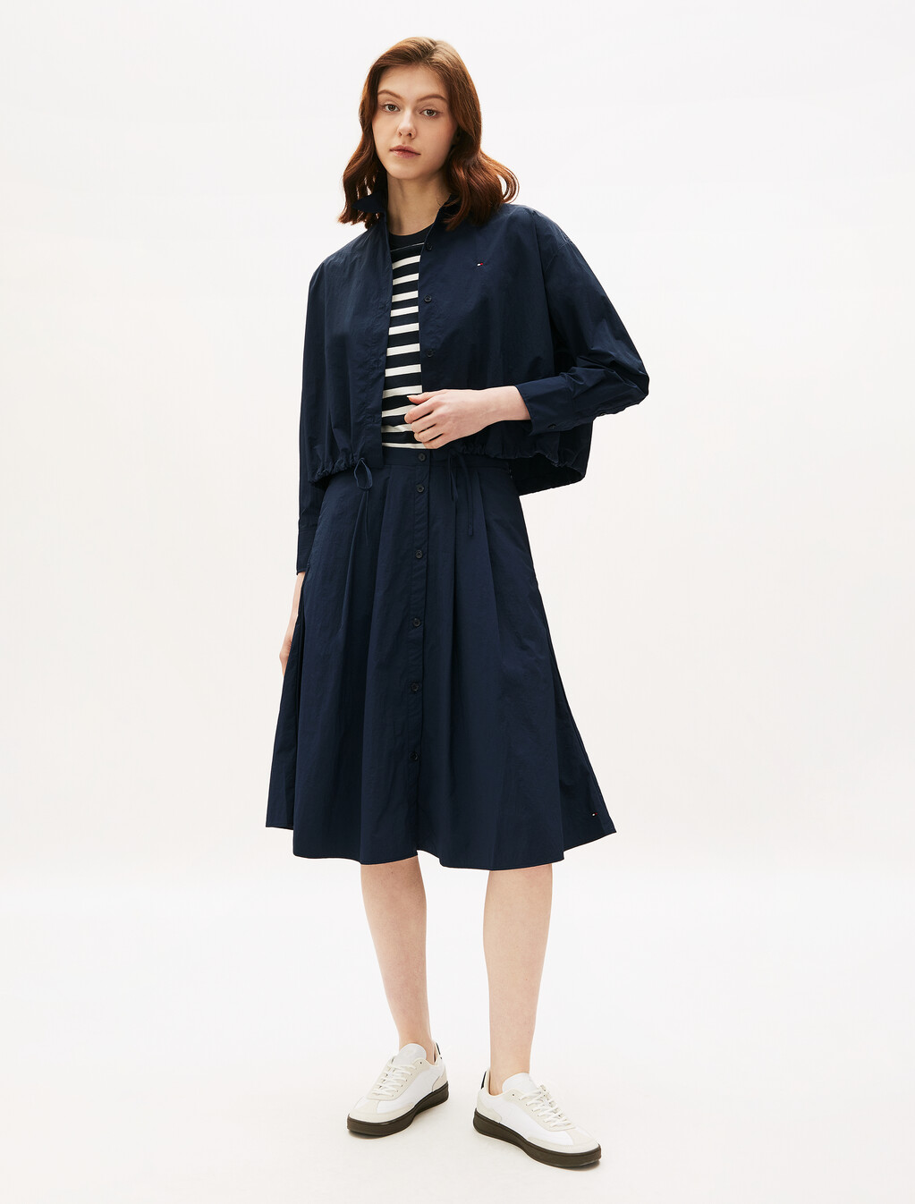 Nylon Blouson Shirt, Dark Night Navy, hi-res