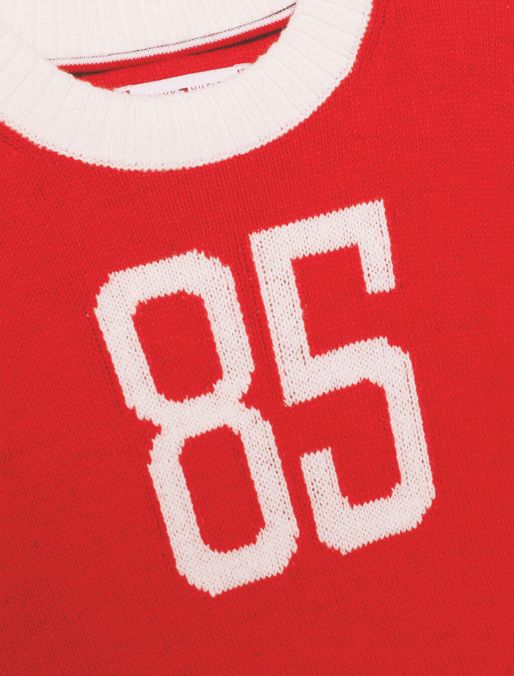 1985 Collection Varsity Cropped Jumper, Fierce Red, hi-res