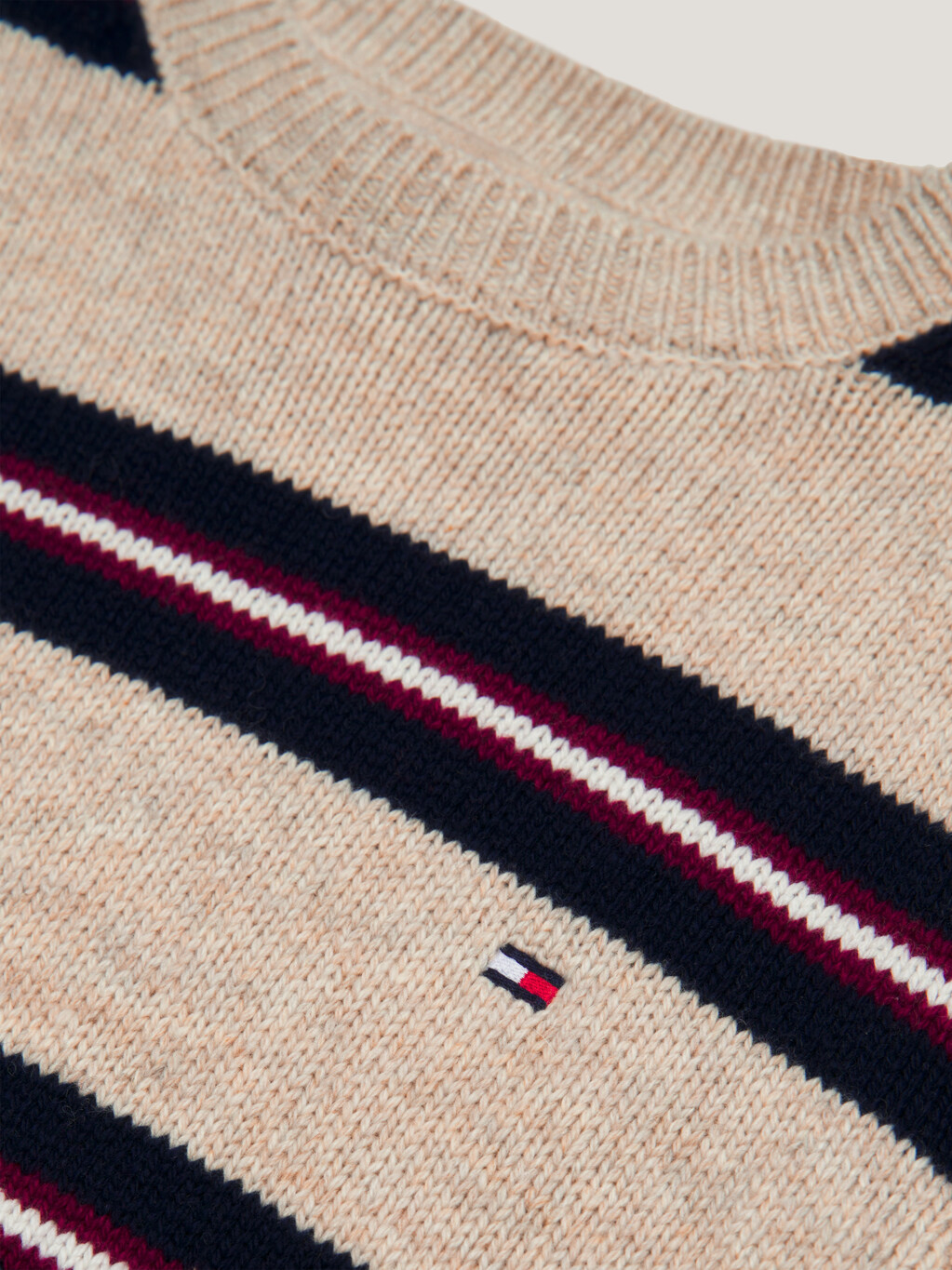 Stripe Flag Embroidery Jumper, Merino Melange/Global Stripes, hi-res