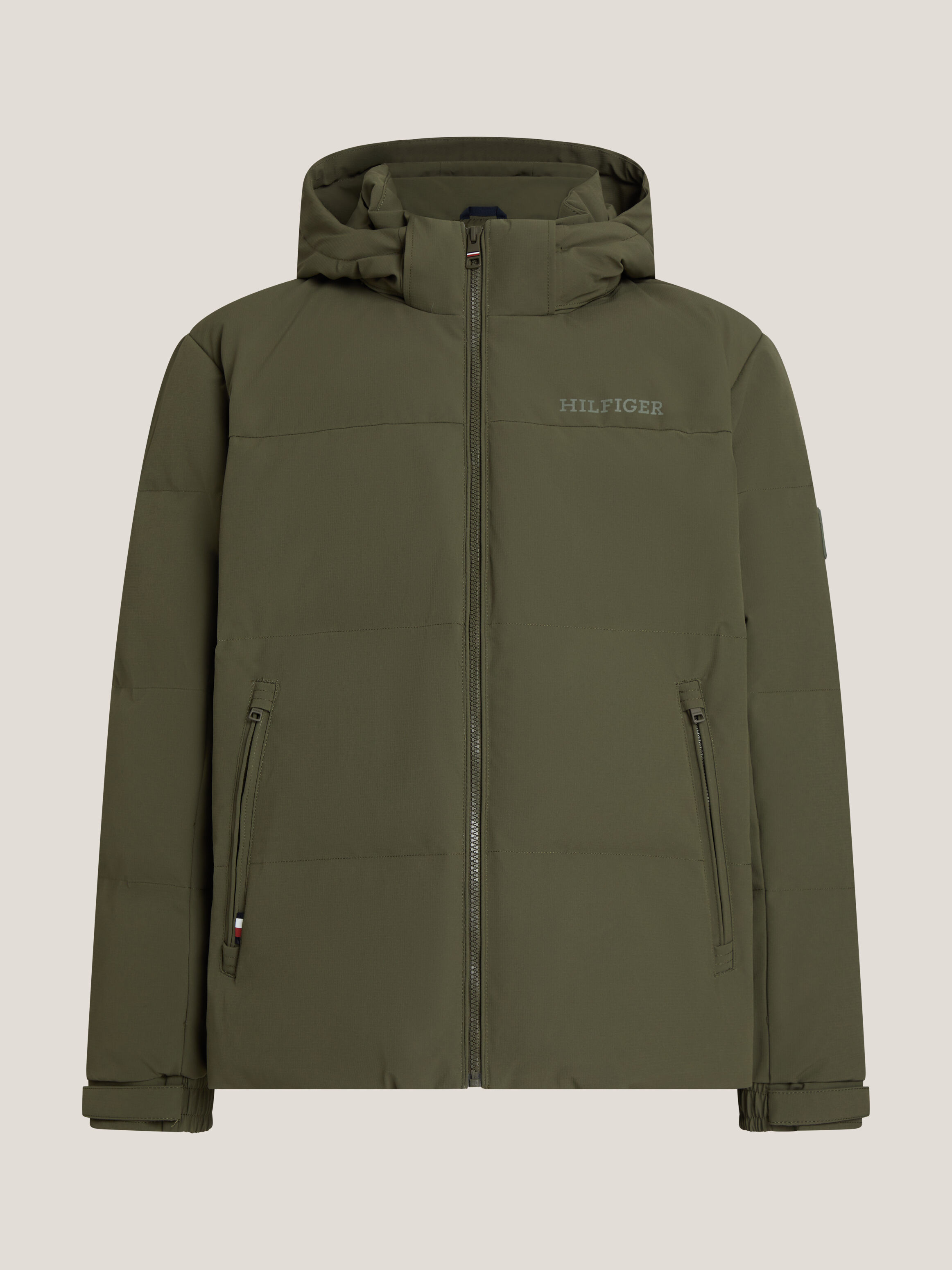 Tommy hilfiger down jacket green discount