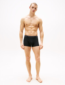 3-Pack Logo Waistband Trunks, Wdg Blu/Blk/Utlty Olv, hi-res