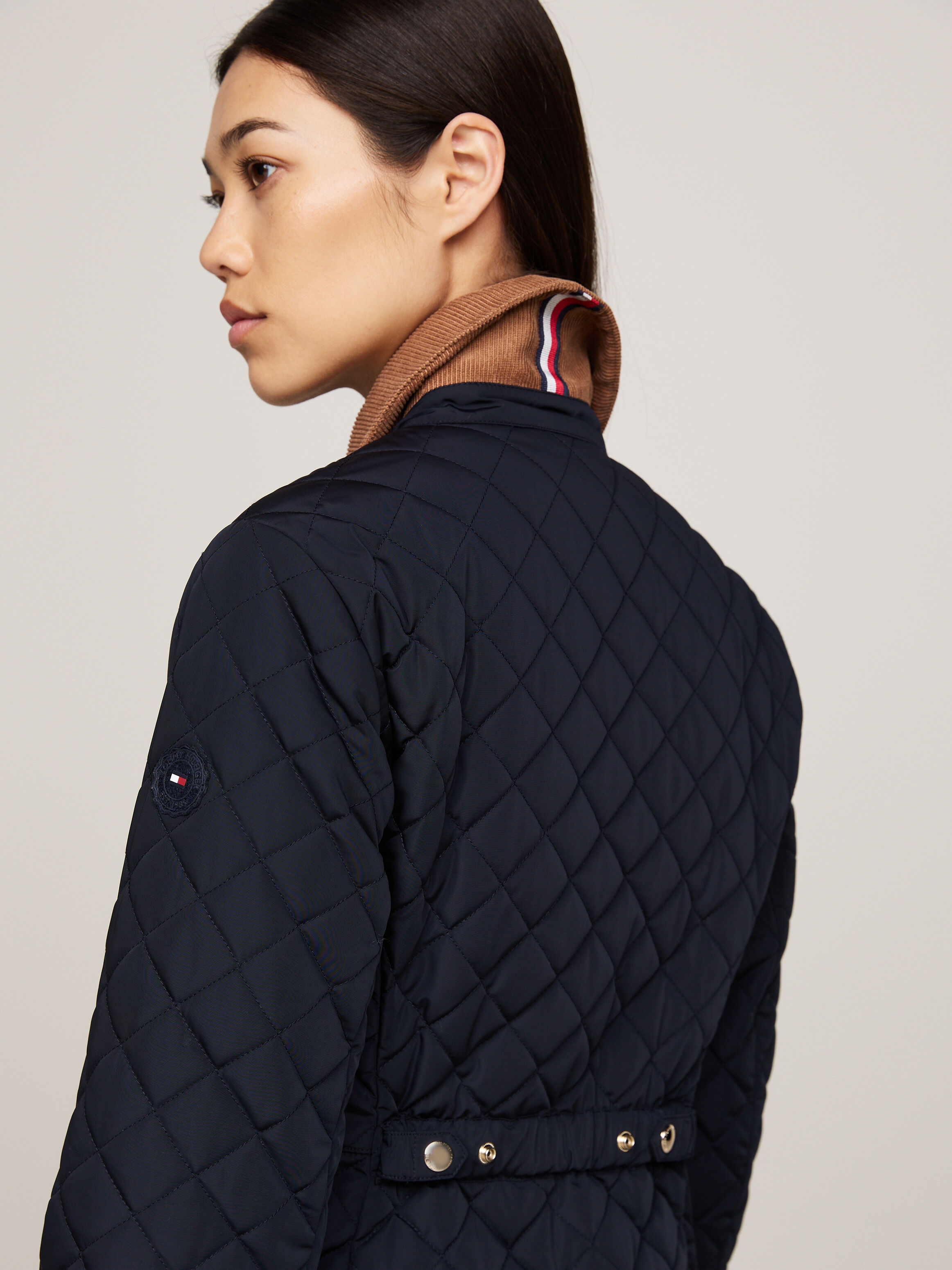 Slim quilted jacket top