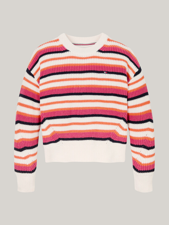 Stripe Crew Neck Relaxed Jumper