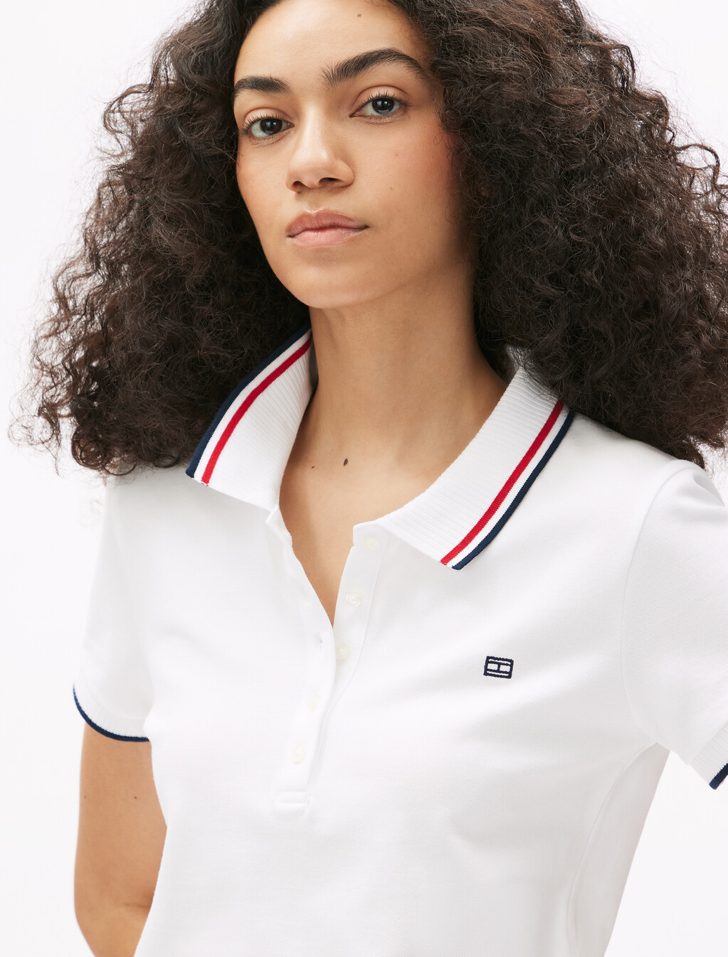亞洲版修身 Polo 衫, Th Optic White, hi-res