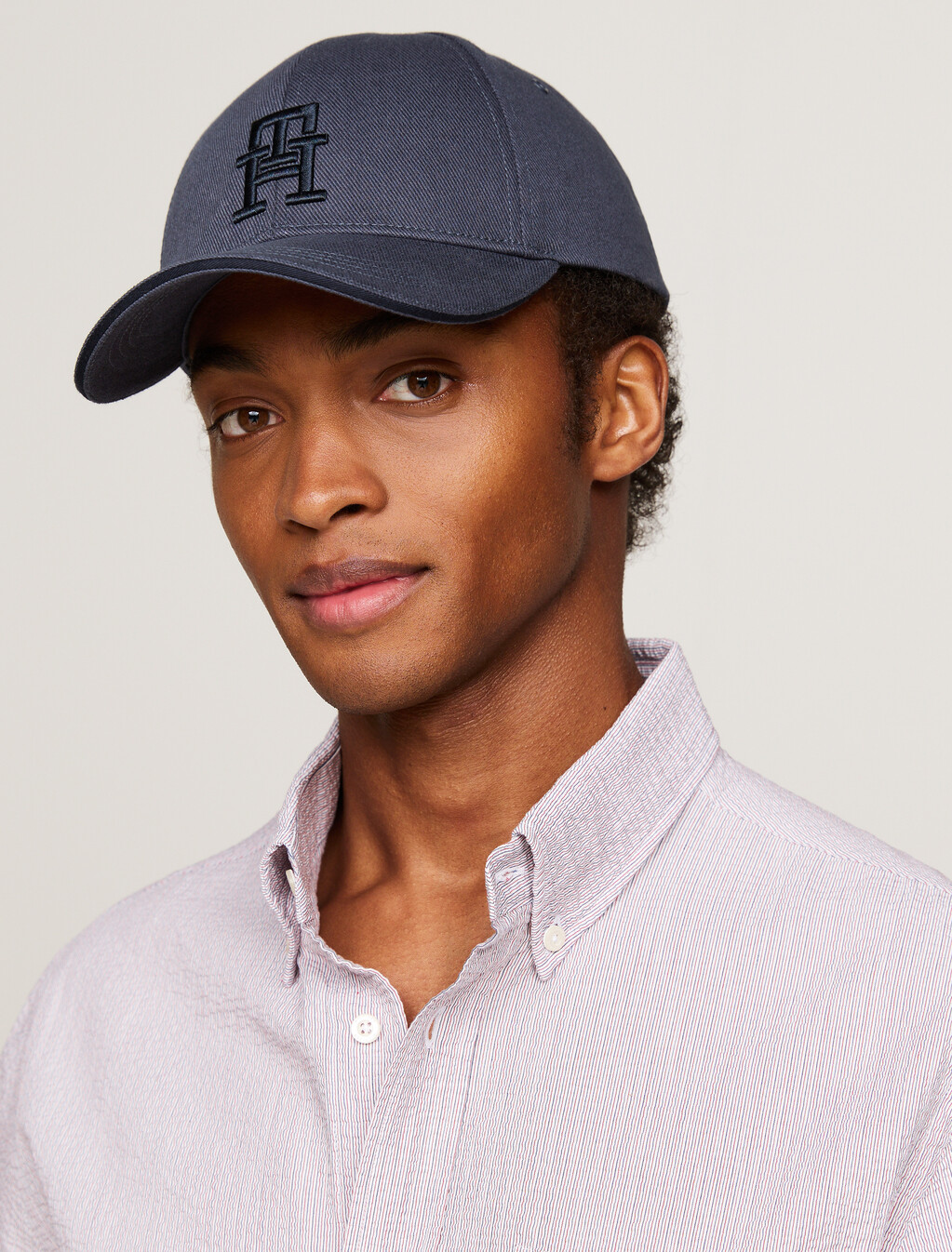 TH Monogram Embroidery Six-Panel Cap, Aegean Sea, hi-res