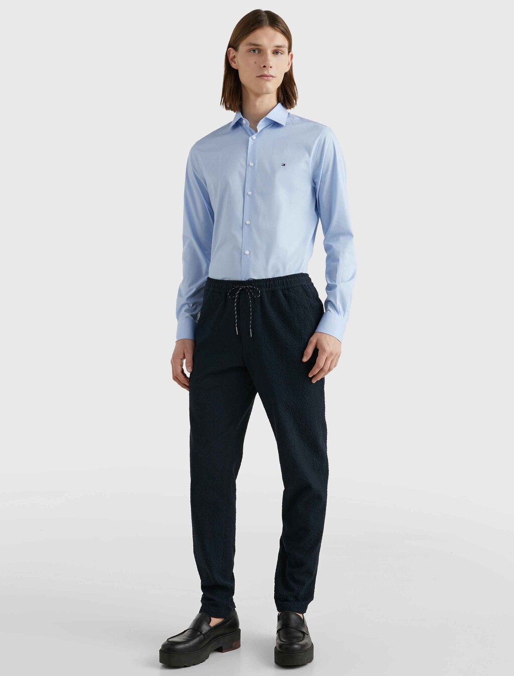 TH Flex Poplin Shirt, Custom Color Light Blue, hi-res