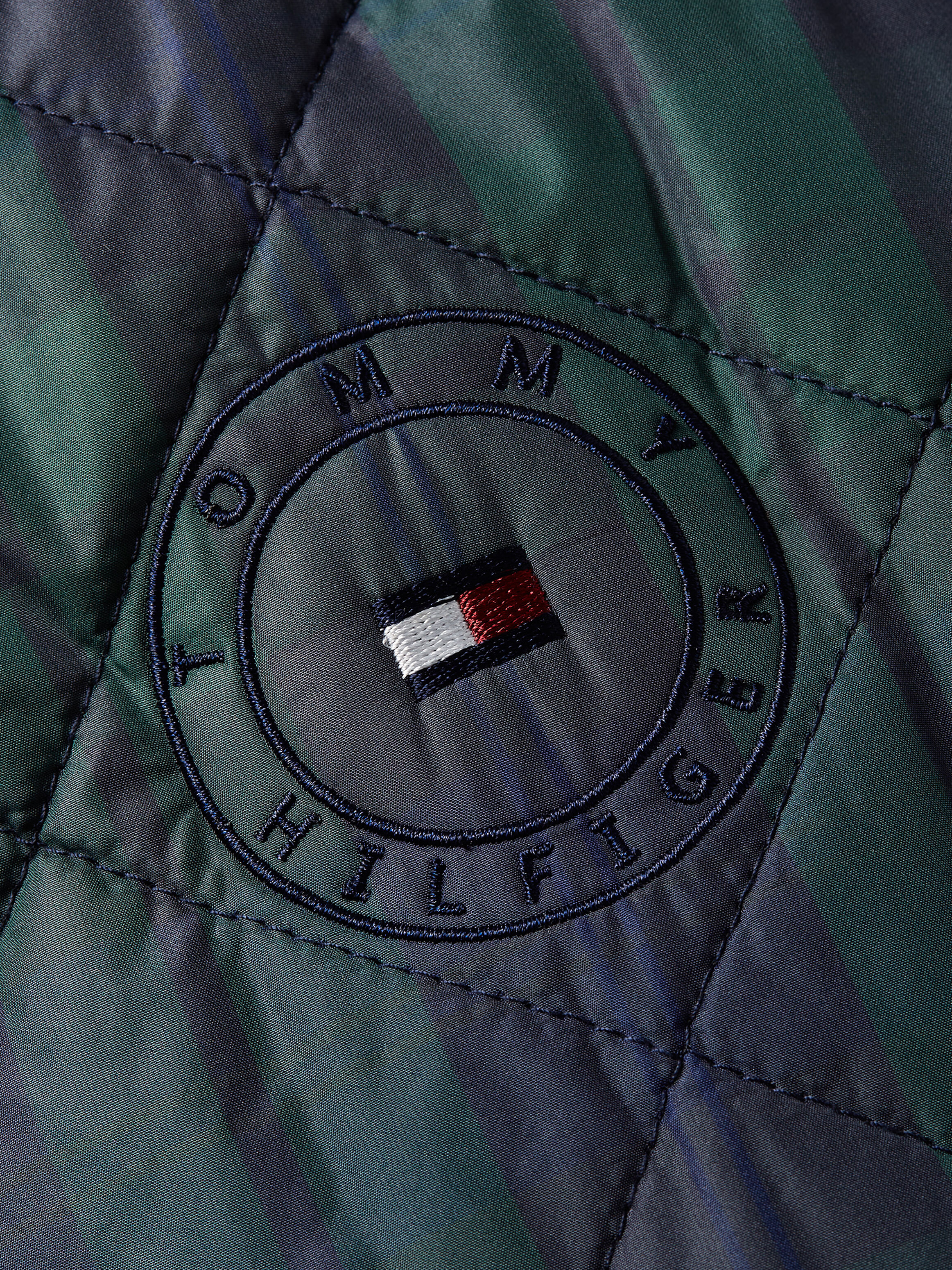 Black Watch Quilted Padded Relaxed Peacoat green Tommy Hilfiger Hong Kong