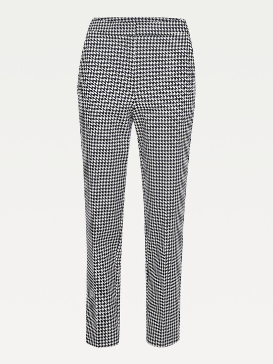 HAILEY SLIM FIT HOUNDSTOOTH ANKLE TROUSERS